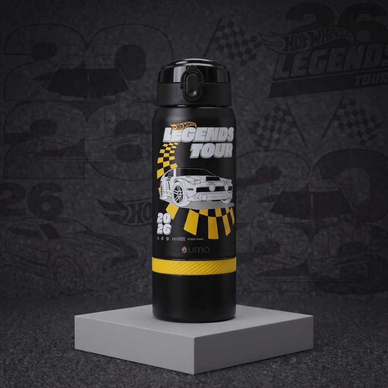BOTELLA TERMICA ISULADA HOT WHEELS LEGENDS 2 EN 1 590ML UMA - 2