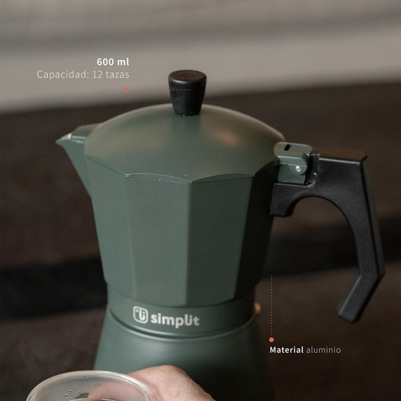 CAFETERA ITALIANA MOKA 12 TAZAS 600ML SIMPLIT - 3