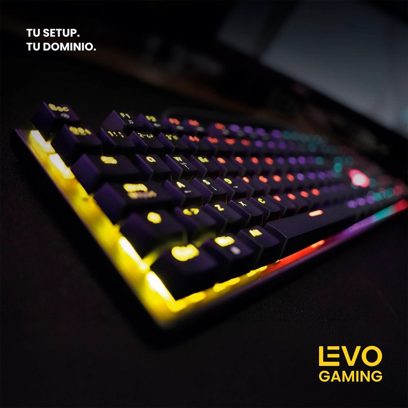 TECLADO GAMER NOVABLADE RED SWITCH MECANICO ESPAÑOL RGB LEVO - 8