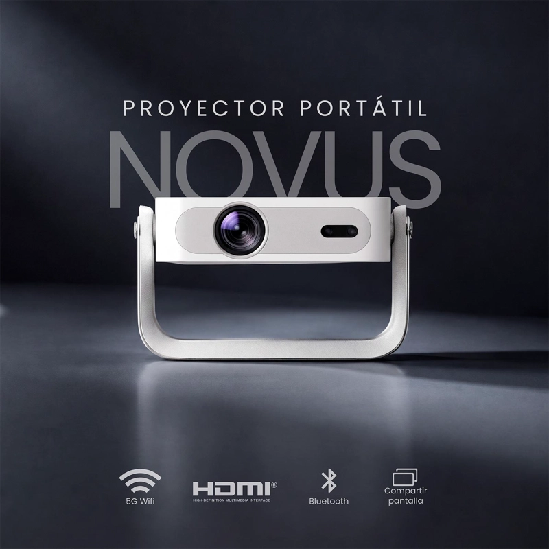 PROYECTOR PORTATIL SMART NOVUS 17000LM WIFI BT ANDROID LEVO - 2