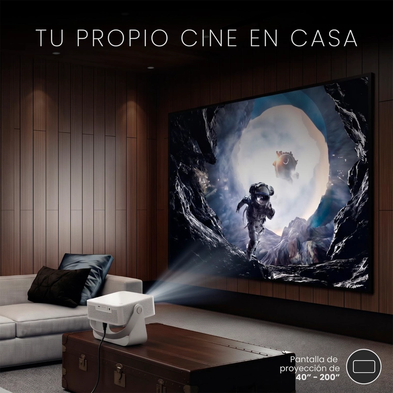 PROYECTOR PORTATIL SMART NOVUS 17000LM WIFI BT ANDROID LEVO - 3