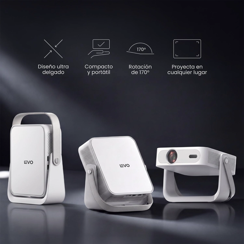 PROYECTOR PORTATIL SMART NOVUS 17000LM WIFI BT ANDROID LEVO - 7