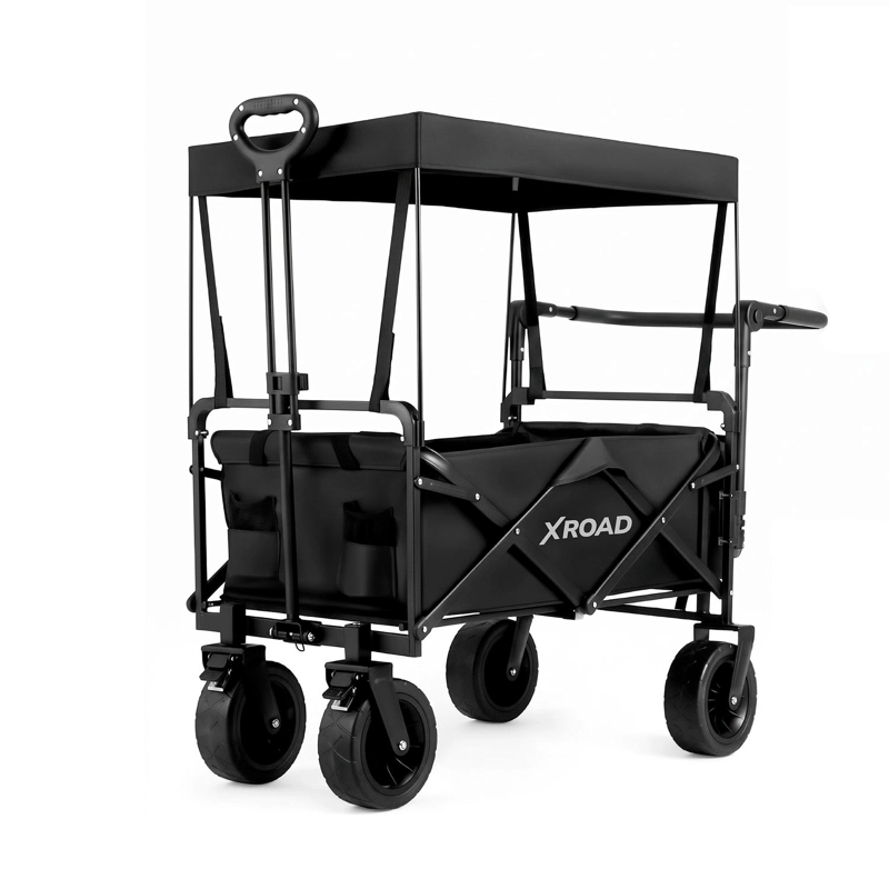 CARRO DE TRANSPORTE CON TECHO 150 KG NEGRO XROAD - 1