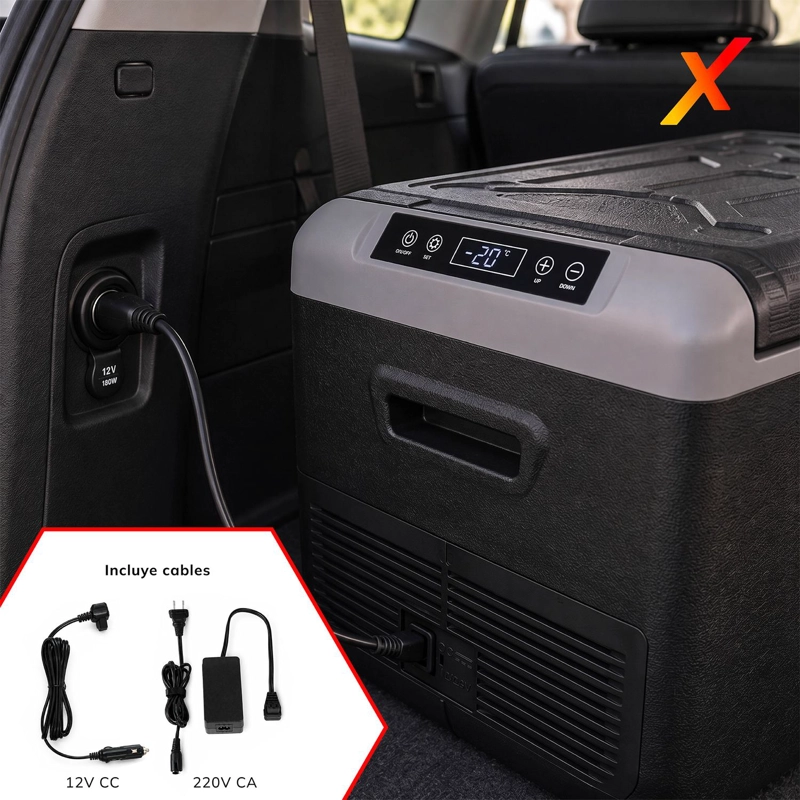 COOLER FREEZER ELE CTRICO PORTATIL 40L -20°C 12V-220V GRIS XROAD - 6