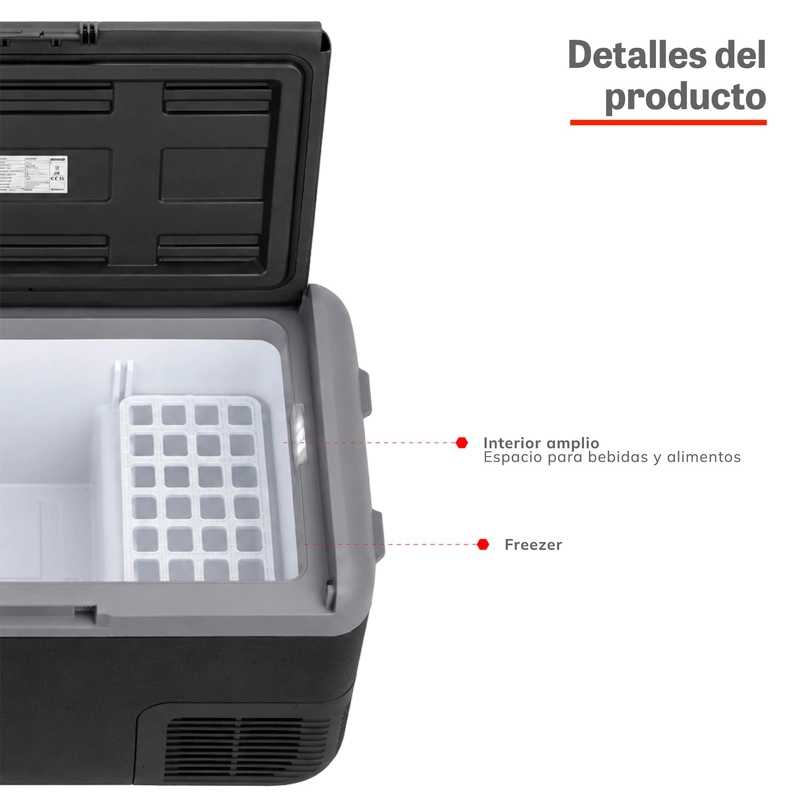 COOLER FREEZER ELE CTRICO PORTATIL 40L -20°C 12V-220V GRIS XROAD - 7