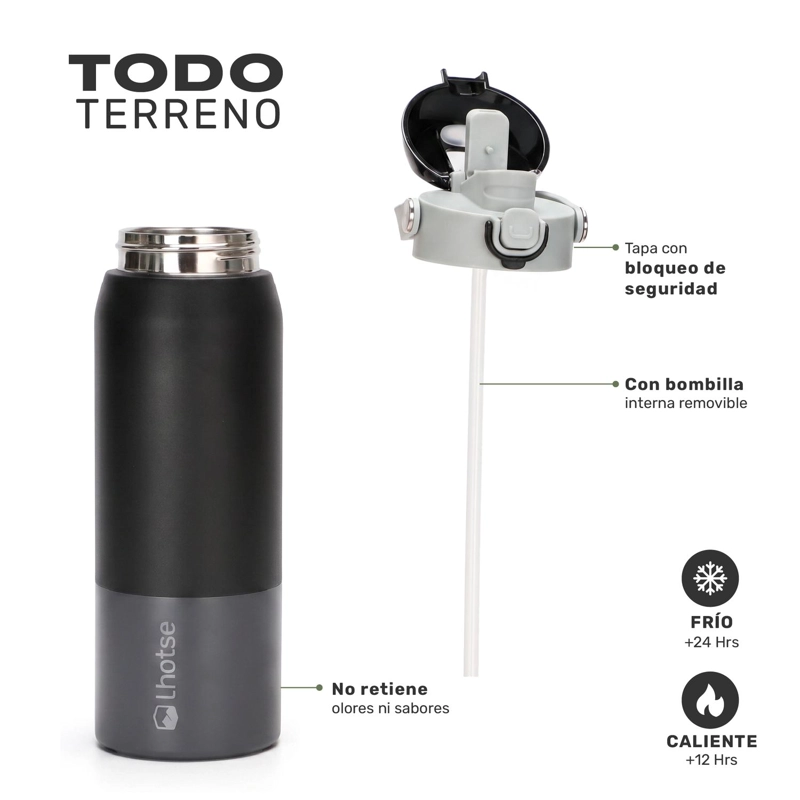 TERMO BOTELLA TERMICA ACERO INOX 2X HYDROTEK 750ML 2-1 LHOTSE - 5