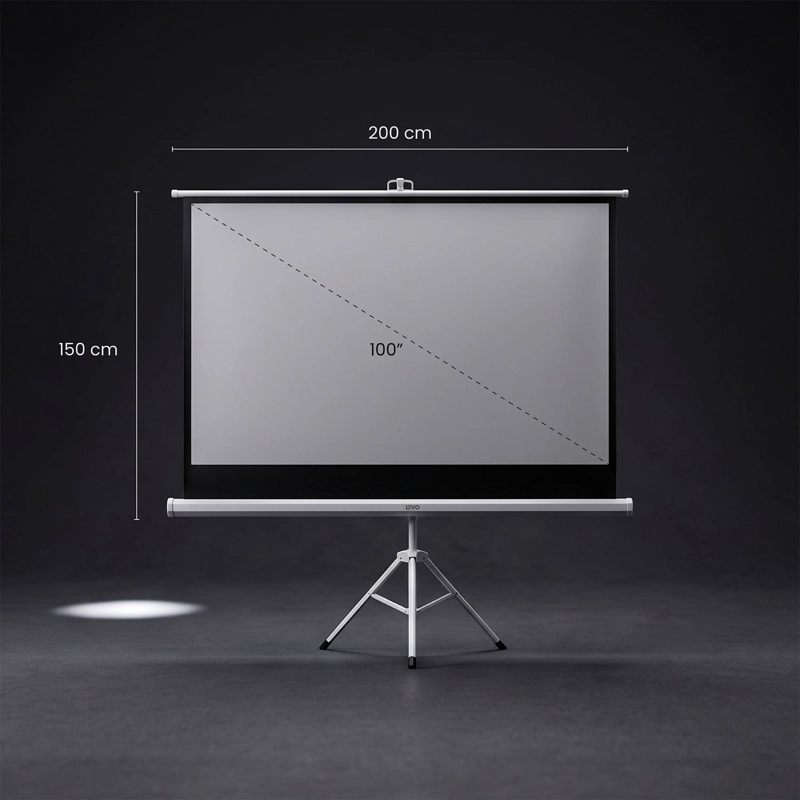 PACK PROYECTOR PORTATIL NOVUS + TELON 100' BLANCO LEVO - 5