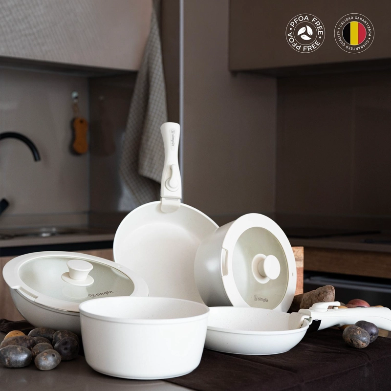 BATERIA DE COCINA OXFORD BEIGE + SET 12 UTENSILIOS CALIPSO - 3