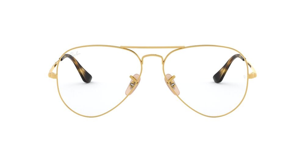 ANTEOJOS RAY-BAN ÓPTICOS RX6489 AVIATOR DORADO UNISEX - 1