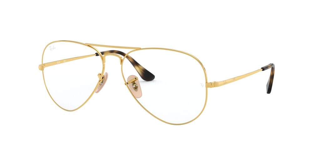 ANTEOJOS RAY-BAN ÓPTICOS RX6489 AVIATOR DORADO UNISEX - 2
