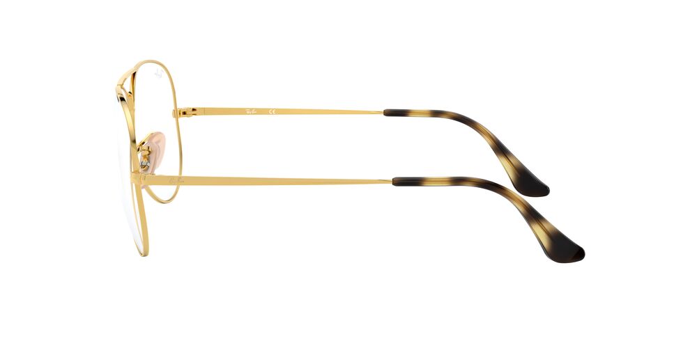 ANTEOJOS RAY-BAN ÓPTICOS RX6489 AVIATOR DORADO UNISEX - 3