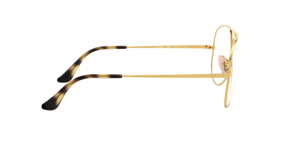 ANTEOJOS RAY-BAN ÓPTICOS RX6489 AVIATOR DORADO UNISEX - 4