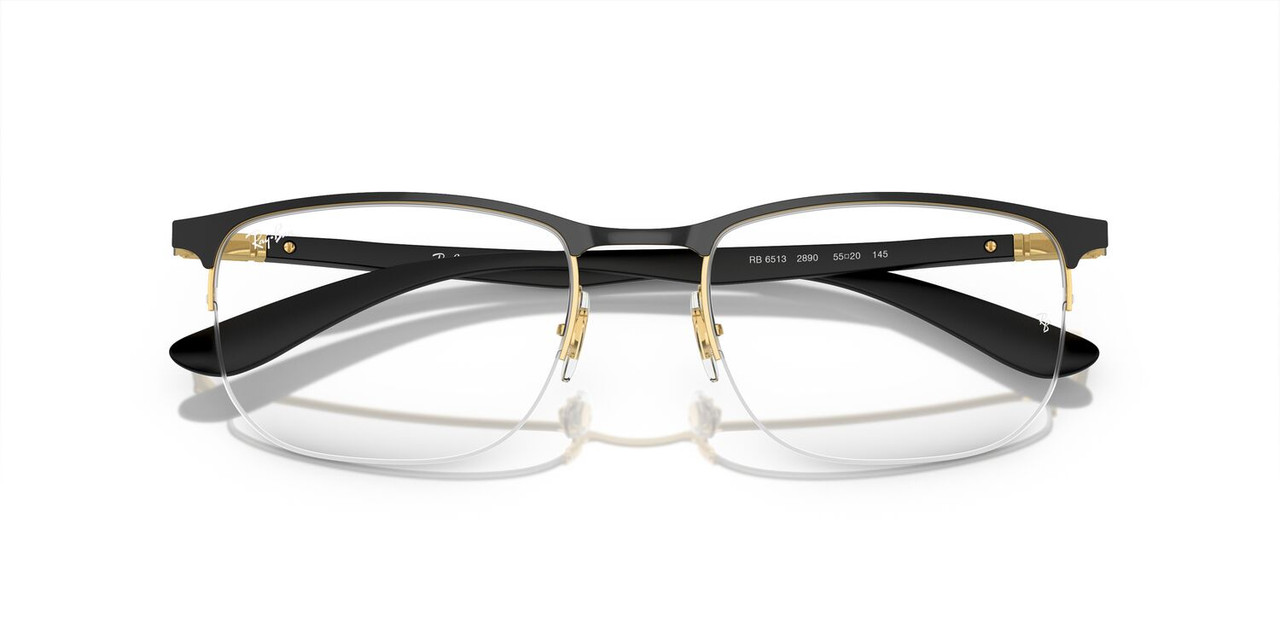 ANTEOJOS RAY-BAN ÓPTICOS RX6513 NEGRO UNISEX - 5