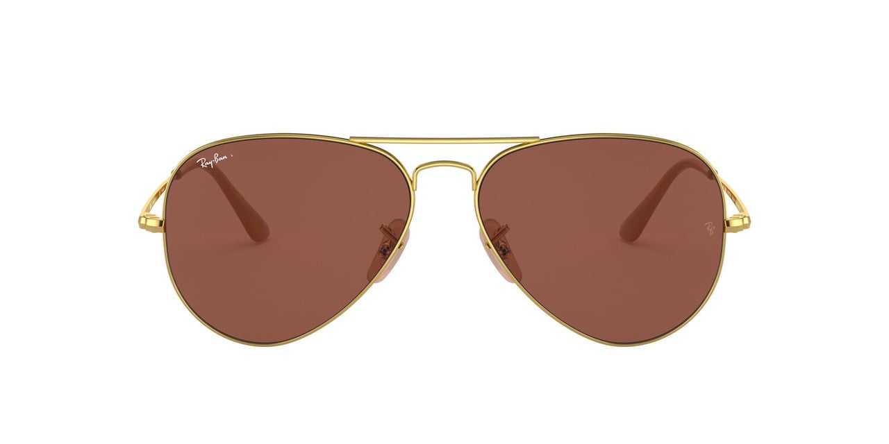 ANTEOJOS SOL RAY-BAN RB3689 AVIATOR METAL II DORADO UNISEX - 1