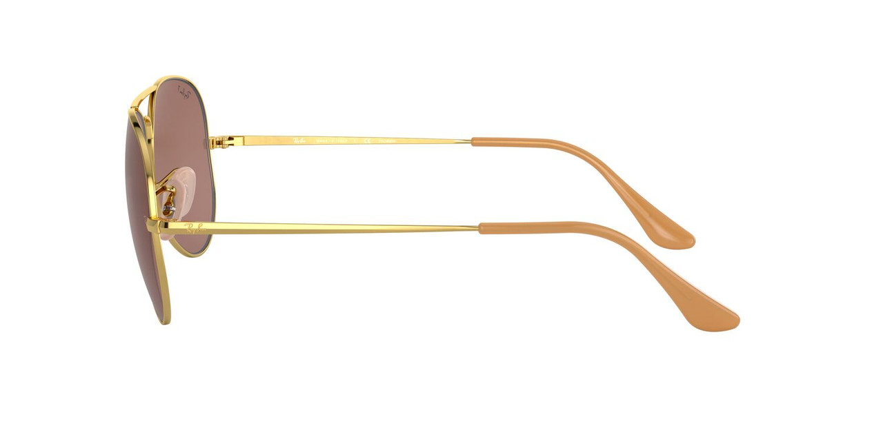 ANTEOJOS SOL RAY-BAN RB3689 AVIATOR METAL II DORADO UNISEX - 3