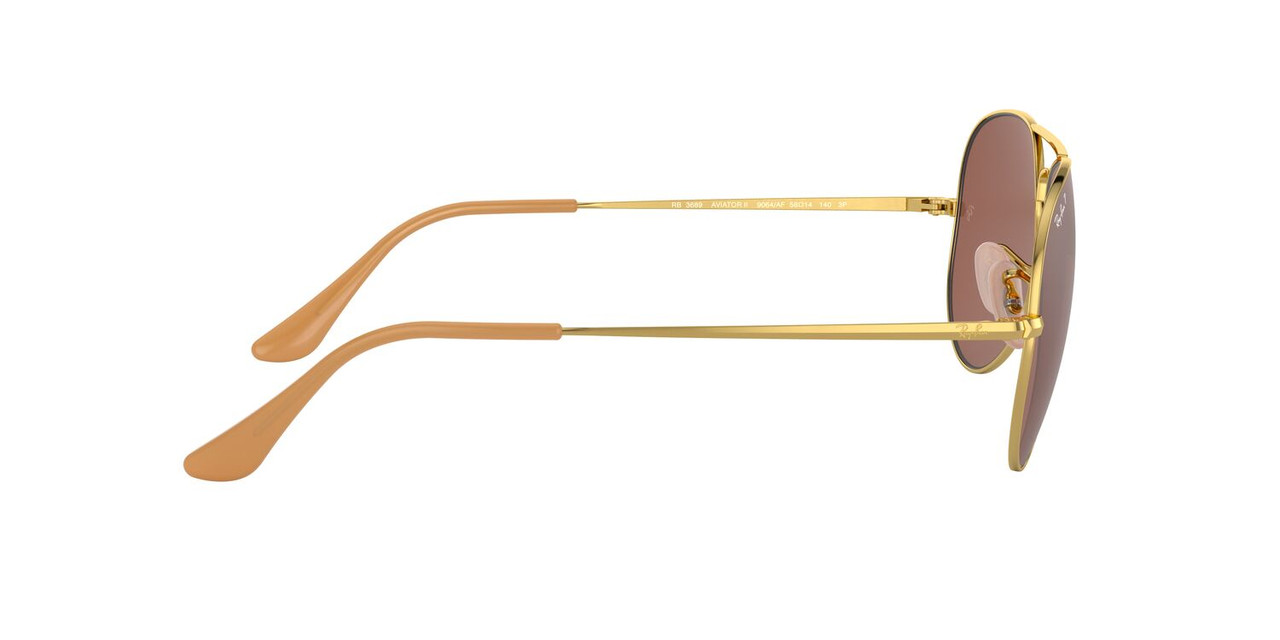 ANTEOJOS SOL RAY-BAN RB3689 AVIATOR METAL II DORADO UNISEX - 6