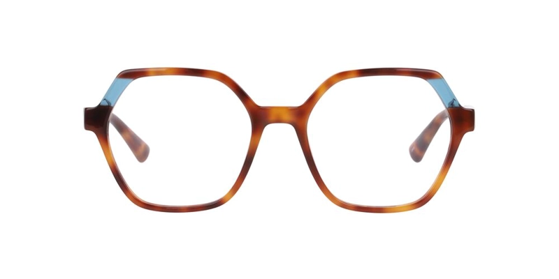 ANTEOJOS OPTICOS UNOFFICIAL 0UO2240 TEAL LAMINATION ON HAVANA MUJER - 1