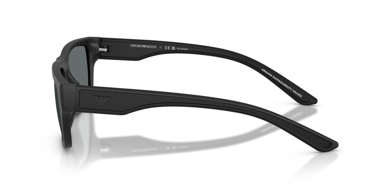 ANTEOJOS DE SOL EMPORIO ARMANI 0EA4267U RUBBERIZED MATTE BLACK DARK GREY POLAR HOMBRE - 3