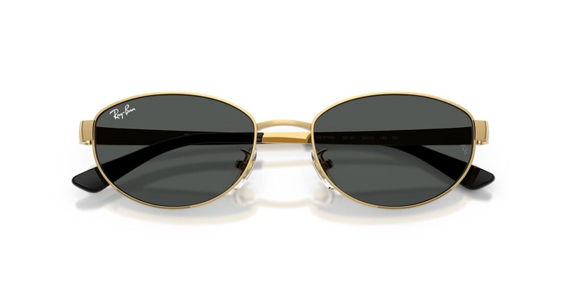 ANTEOJOS DE SOL UNISEX RAY-BAN ARISTA DARK GREY DORADO - 5