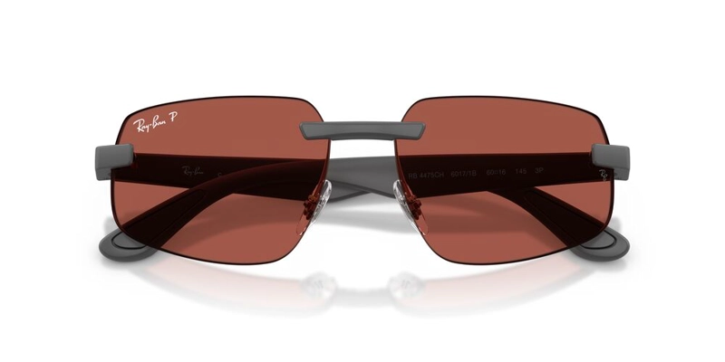 ANTEOJOS DE SOL UNISEX RAY-BAN SAND GREY POLAR RED GRIS - 5
