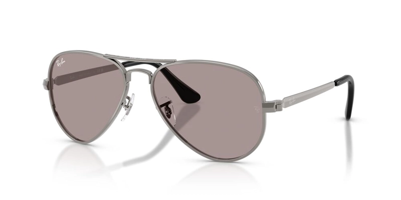 ANTEOJOS DE SOL UNISEX RAY-BAN AVIATOR MAX GUNMETAL VIOLET GRIS - 2