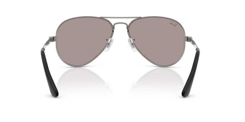 ANTEOJOS DE SOL UNISEX RAY-BAN AVIATOR MAX GUNMETAL VIOLET GRIS - 4