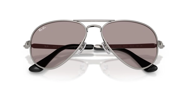 ANTEOJOS DE SOL UNISEX RAY-BAN AVIATOR MAX GUNMETAL VIOLET GRIS - 5