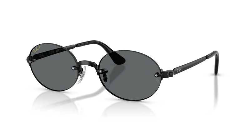 ANTEOJOS DE SOL UNISEX RAY-BAN BLACK DARK GREY POLAR NEGRO - 2