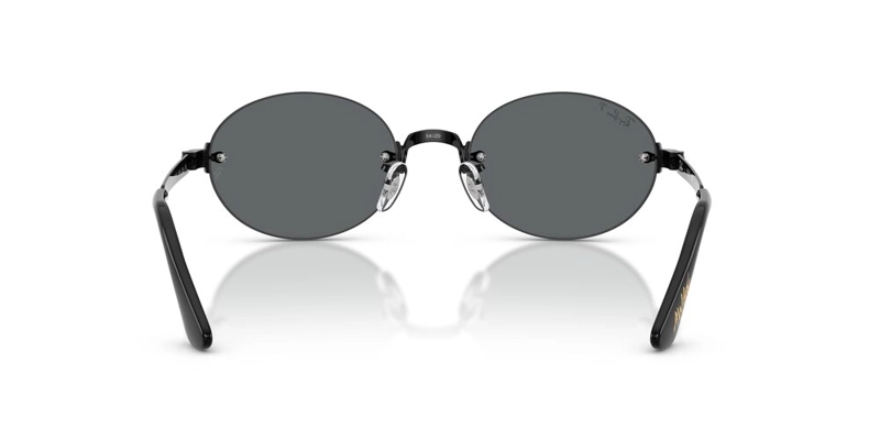 ANTEOJOS DE SOL UNISEX RAY-BAN BLACK DARK GREY POLAR NEGRO - 4