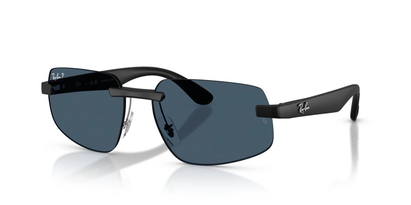 ANTEOJOS DE SOL UNISEX RAY-BAN SAND BLACK POLAR BLUE NEGRO - 2