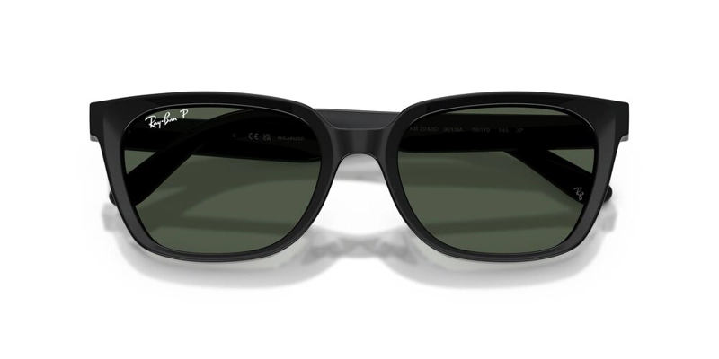 ANTEOJOS DE SOL UNISEX RAY-BAN BLACK POLAR DARK GREEN NEGRO - 5