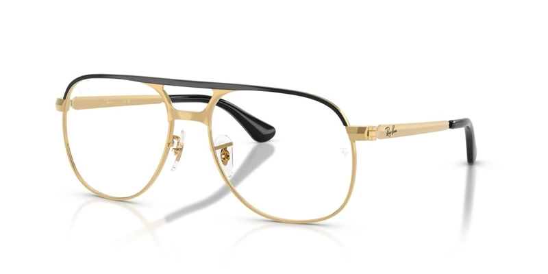 ANTEOJOS OPTICOS UNISEX RAY-BAN BILL MAX MATTE BLACK ON GOLD NEGRO - 2