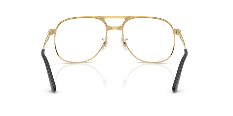 ANTEOJOS OPTICOS UNISEX RAY-BAN BILL MAX MATTE BLACK ON GOLD NEGRO - 4