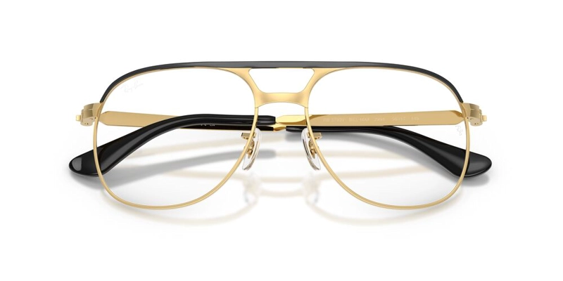 ANTEOJOS OPTICOS UNISEX RAY-BAN BILL MAX MATTE BLACK ON GOLD NEGRO - 5