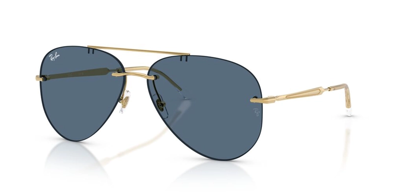 ANTEOJOS DE SOL UNISEX RAY-BAN ARISTA DARK BLUE DORADO - 2