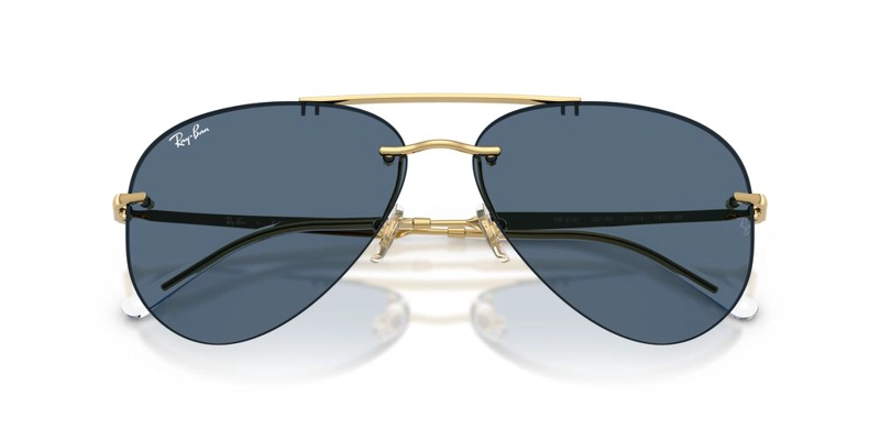 ANTEOJOS DE SOL UNISEX RAY-BAN ARISTA DARK BLUE DORADO - 5
