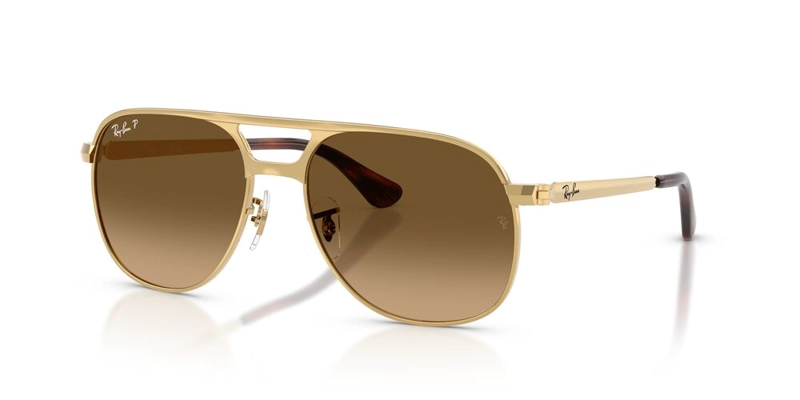 ANTEOJOS DE SOL UNISEX RAY-BAN BILL MAX ARISTA POLAR BROWN GRADIENT BROWN DORADO - 2