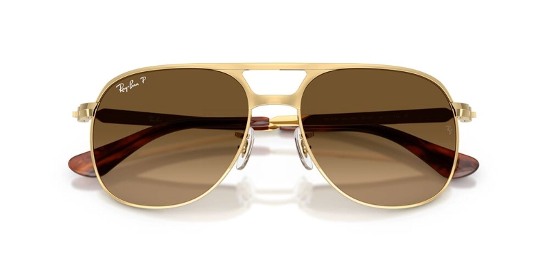 ANTEOJOS DE SOL UNISEX RAY-BAN BILL MAX ARISTA POLAR BROWN GRADIENT BROWN DORADO - 5