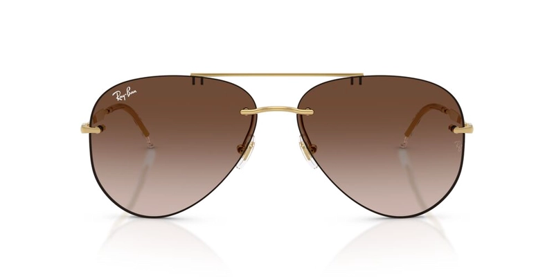 ANTEOJOS DE SOL UNISEX RAY-BAN ARISTA LIGHT BROWN GRADIENT DARK BROWN DORADO - 1