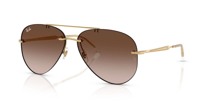 ANTEOJOS DE SOL UNISEX RAY-BAN ARISTA LIGHT BROWN GRADIENT DARK BROWN DORADO - 2