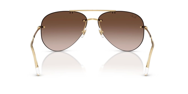 ANTEOJOS DE SOL UNISEX RAY-BAN ARISTA LIGHT BROWN GRADIENT DARK BROWN DORADO - 4