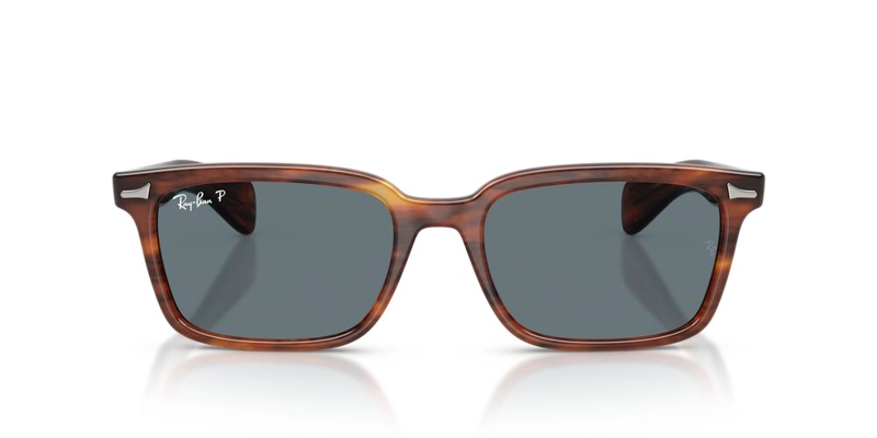 ANTEOJOS DE SOL UNISEX RAY-BAN BRUNEL STRIPED HAVANA DARK BLUE POLAR CAFE - 1