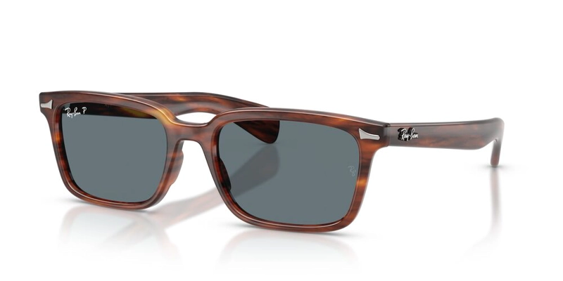 ANTEOJOS DE SOL UNISEX RAY-BAN BRUNEL STRIPED HAVANA DARK BLUE POLAR CAFE - 2