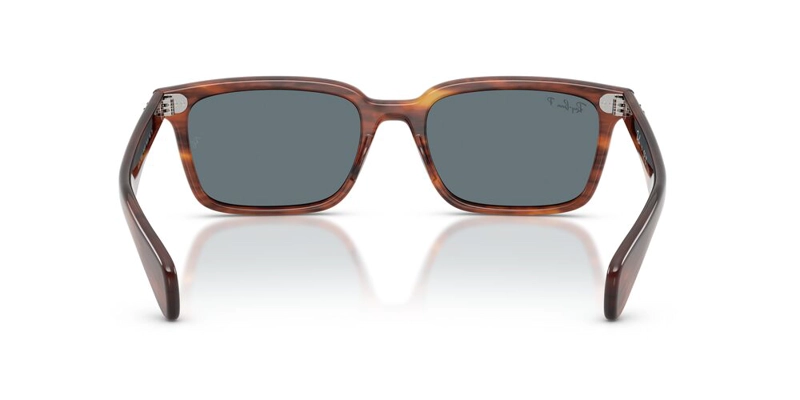 ANTEOJOS DE SOL UNISEX RAY-BAN BRUNEL STRIPED HAVANA DARK BLUE POLAR CAFE - 4