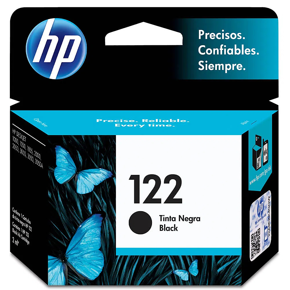 CARTUCHO DE TINTA HP NEGRO ORIGINAL 122 HASTA 120 PÁGINAS - 1