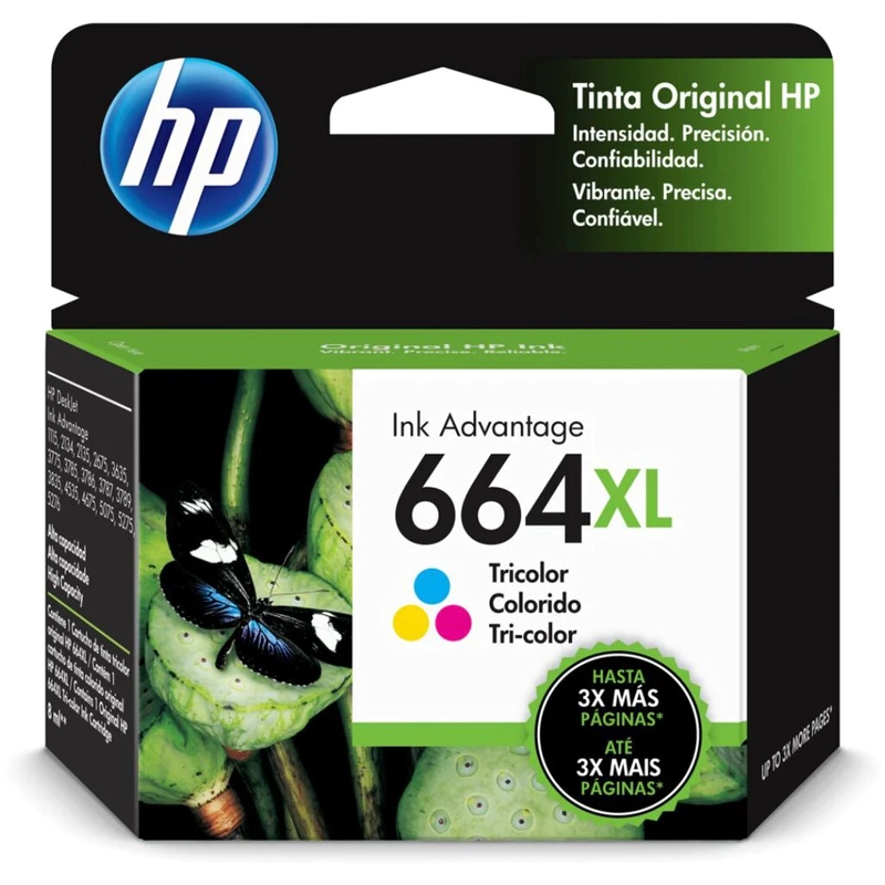 CARTUCHO HP DETINTA 664XL 330 PÁGINAS TRICOLOR 4 CM - 2