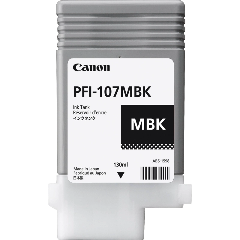 CARTUCHO DE TINTA CANON PFI-107MBK NEGRO MATE ORIGINAL - 1