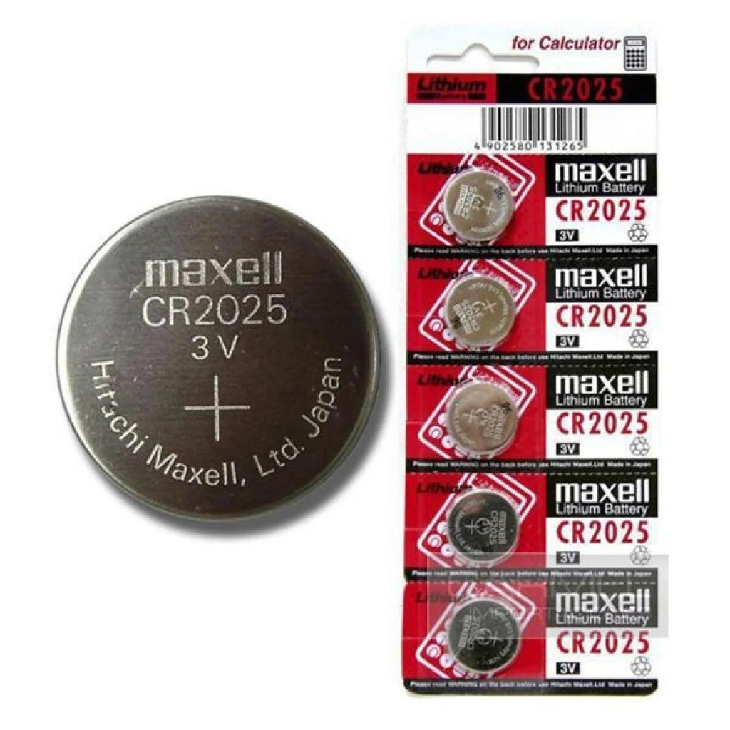 PILAS MAXELL CR2025 3V TIPO BOTÓN JAPONESA 5 UNIDADES - 3