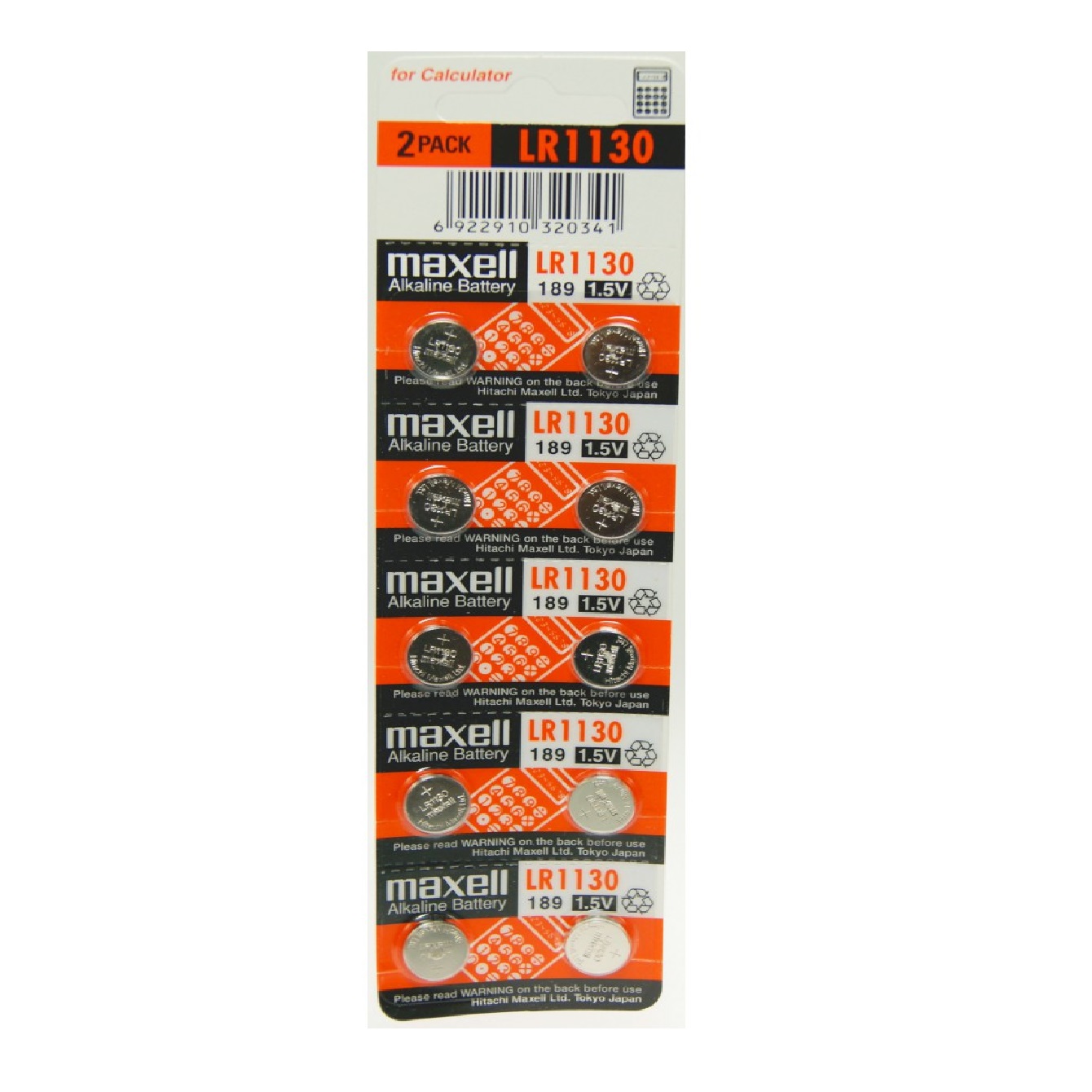PILA LR1130 MAXELL 1,5V PACK 10 UNIDADES - 1