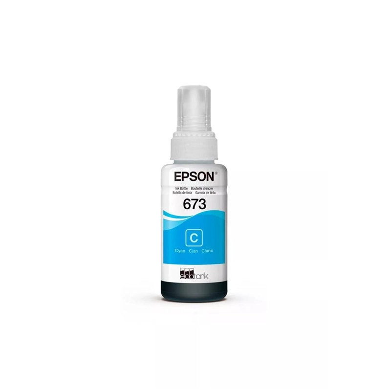 TINTA BOTELLA EPSON CYAN T673 ECOTANK 70ML - 2